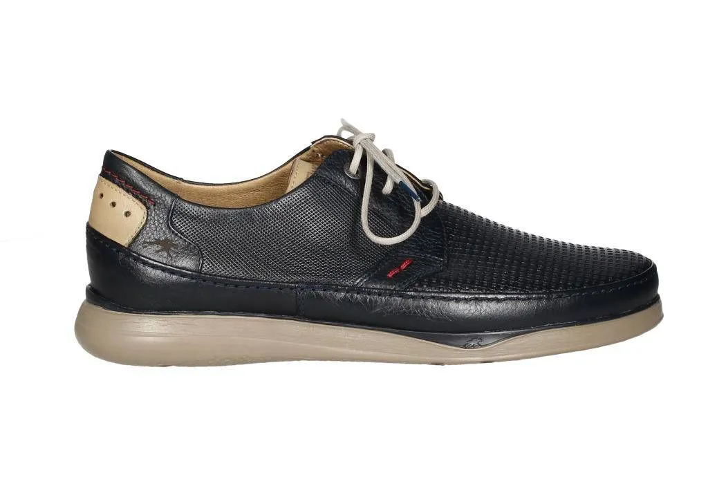 Blucher Pala Picada Piel Azul P.goma