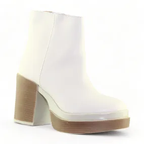Botines Con Plataforma Para Mujer Estilo 3570Pi5 Marca Piso Nueve Acabado Simipiel Color Late