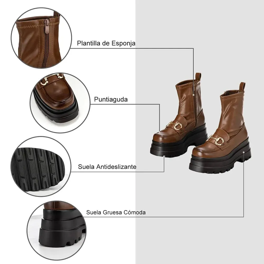 BOTINES PLATAFORMA MUJER CAMEL WEIDE CZY578