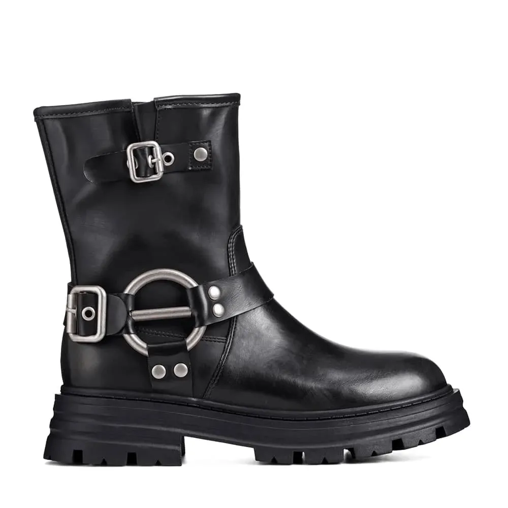 BOTINES PLATAFORMA MUJER NEGRO WEIDE YL75