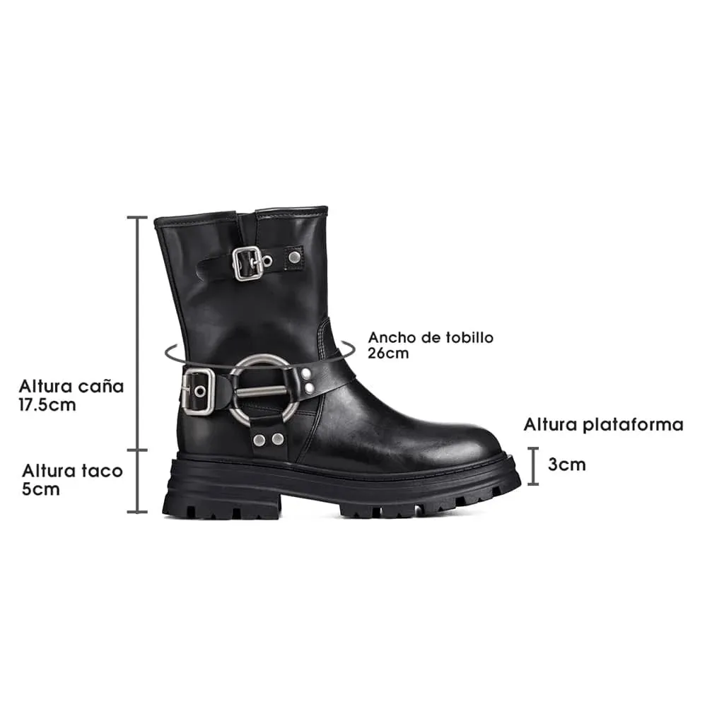 BOTINES PLATAFORMA MUJER NEGRO WEIDE YL75