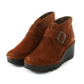 Botins FLY LONDON Birt Oil Suede Camel P501397002