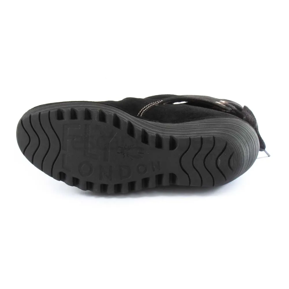 Botins FLY LONDON Yellow Yama Suede Black P500326006