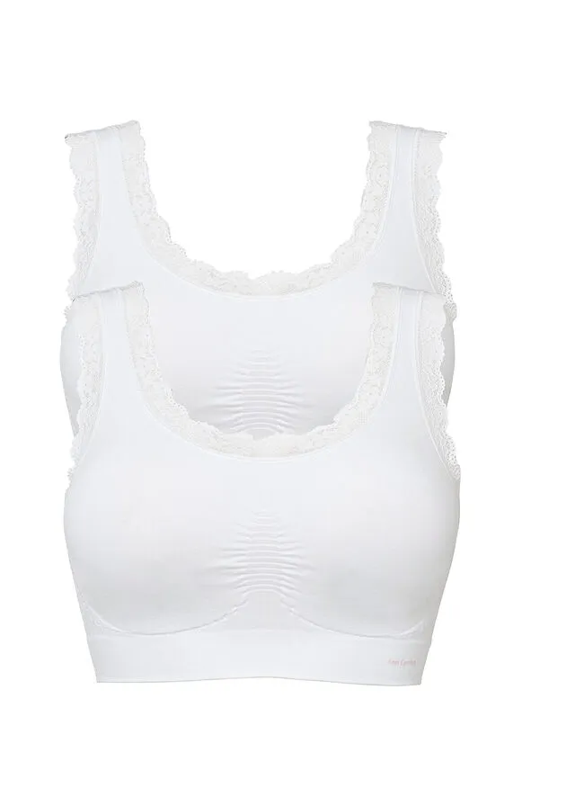 Bustier Feel Comfort sin costuras (2 unidades) blanco + blanco