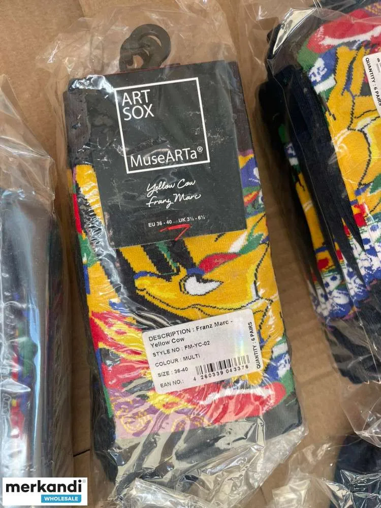 Calcetines MuseArta mezcla de patrones / tallas / colores / 150x6pares