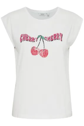 CAMISETA MANGA CORTA CEREZAS BLANCO
