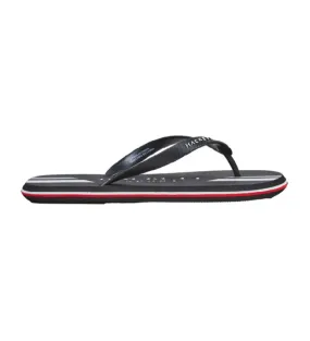 Chanclas Logo Rayas Negro