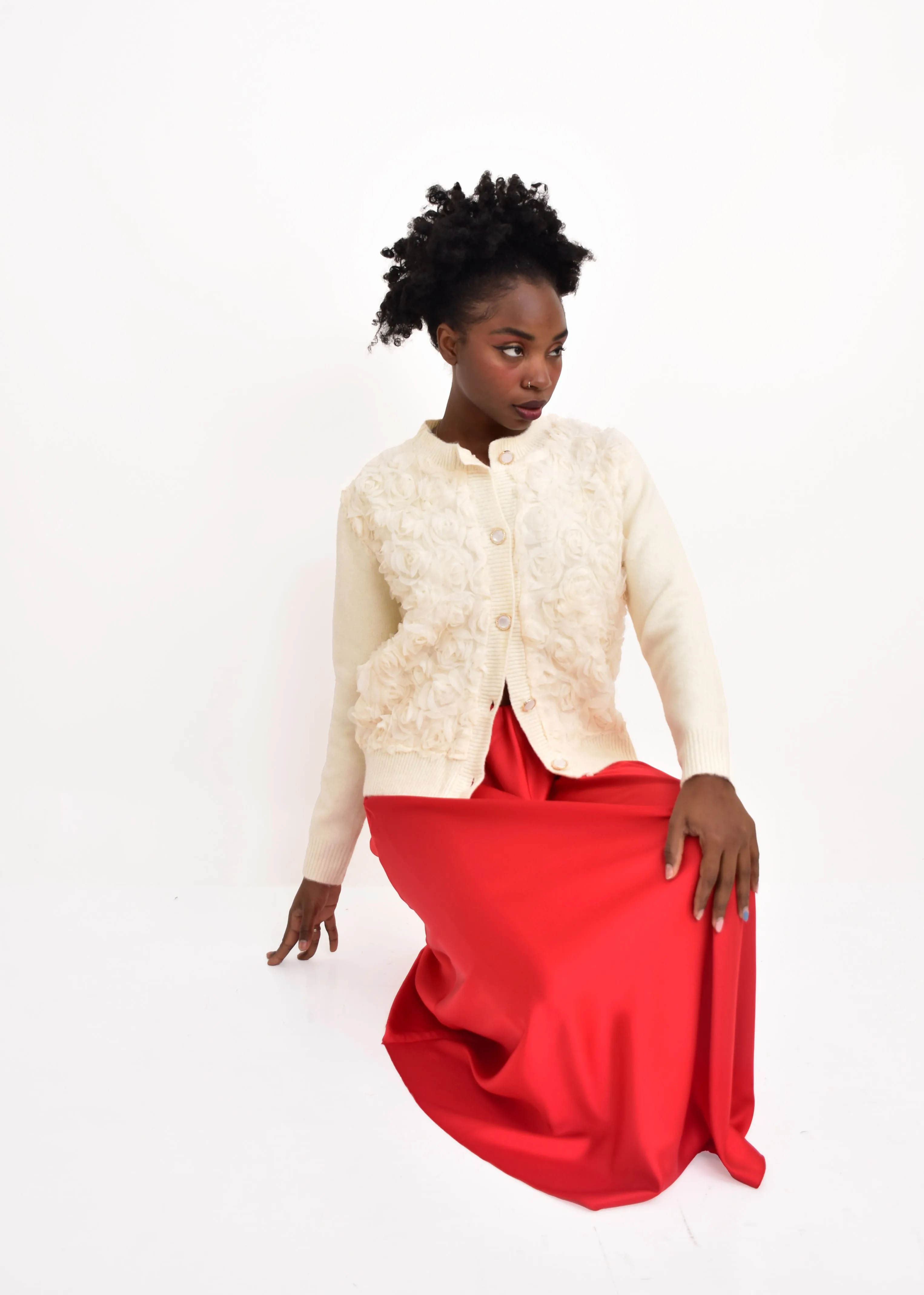 CHAQUETA PUNTO ROSES-CRUDO