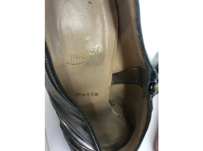 Christian Louboutin Botines Plata 