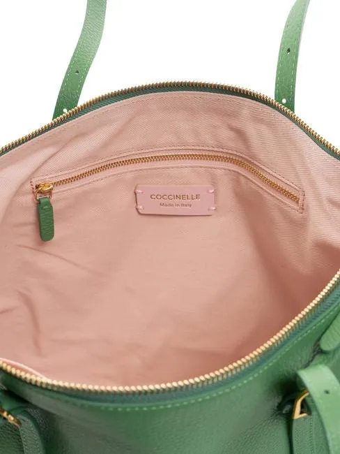 COCCINELLE CHERRY Bolso shopping de piel martillada