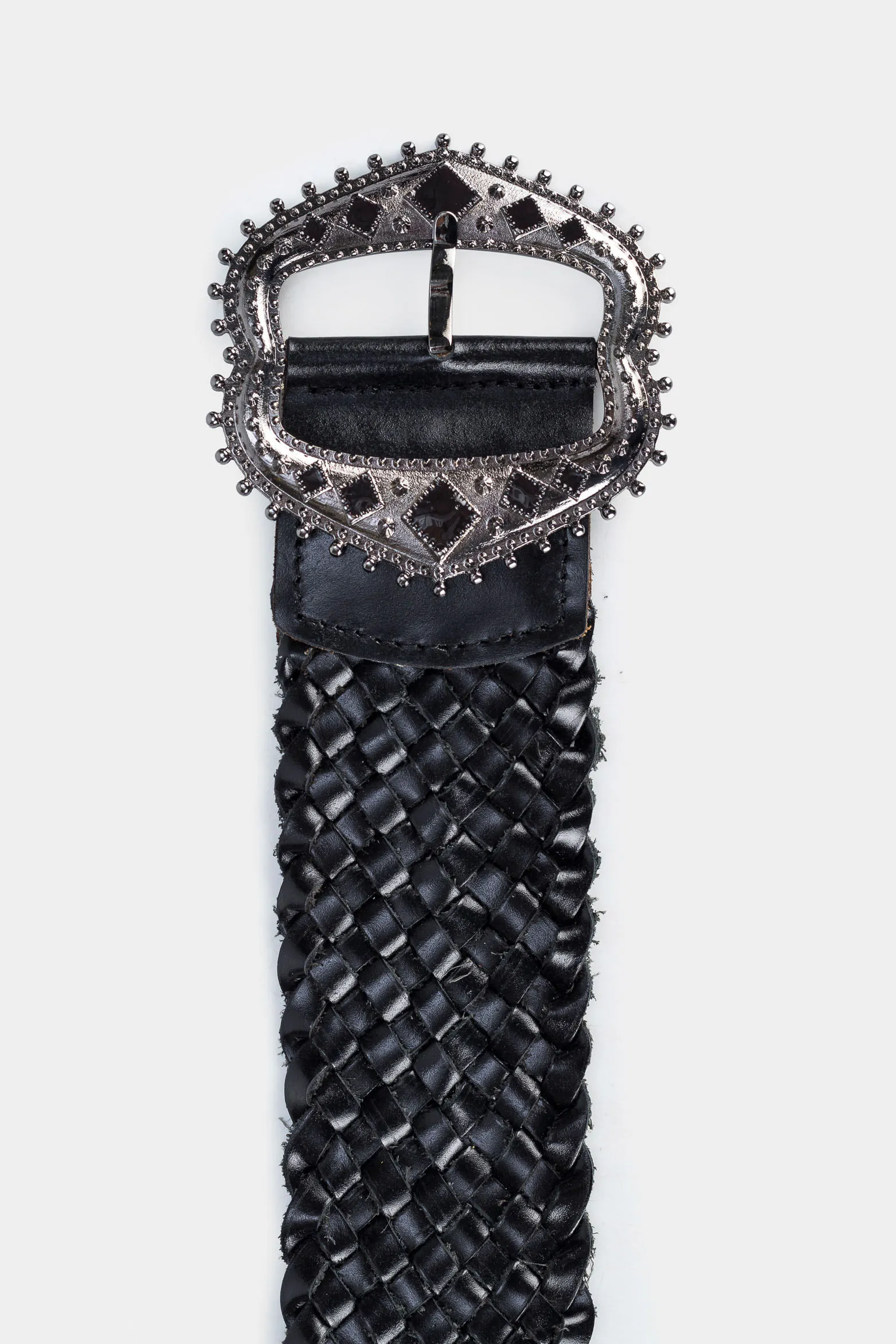 Fajón unifaz luxo de cuero para mujer trenzado