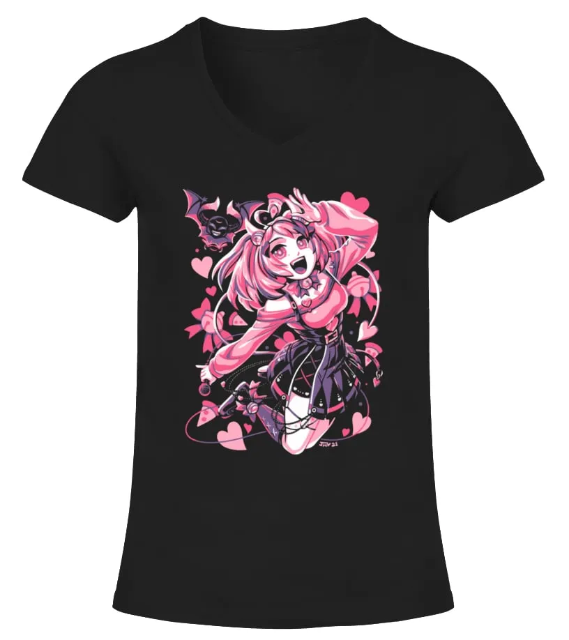 Ironmouse Merch Camiseta cuello pico Mujer