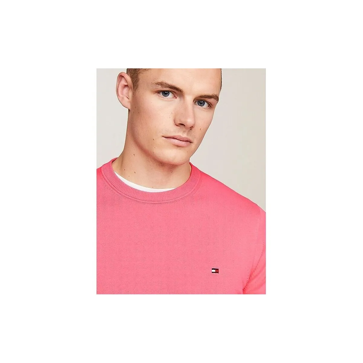 MW0MW21316 CRE NECK-TIK GLAMOUR PINK