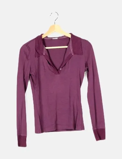 North Sails Polo manga larga morado