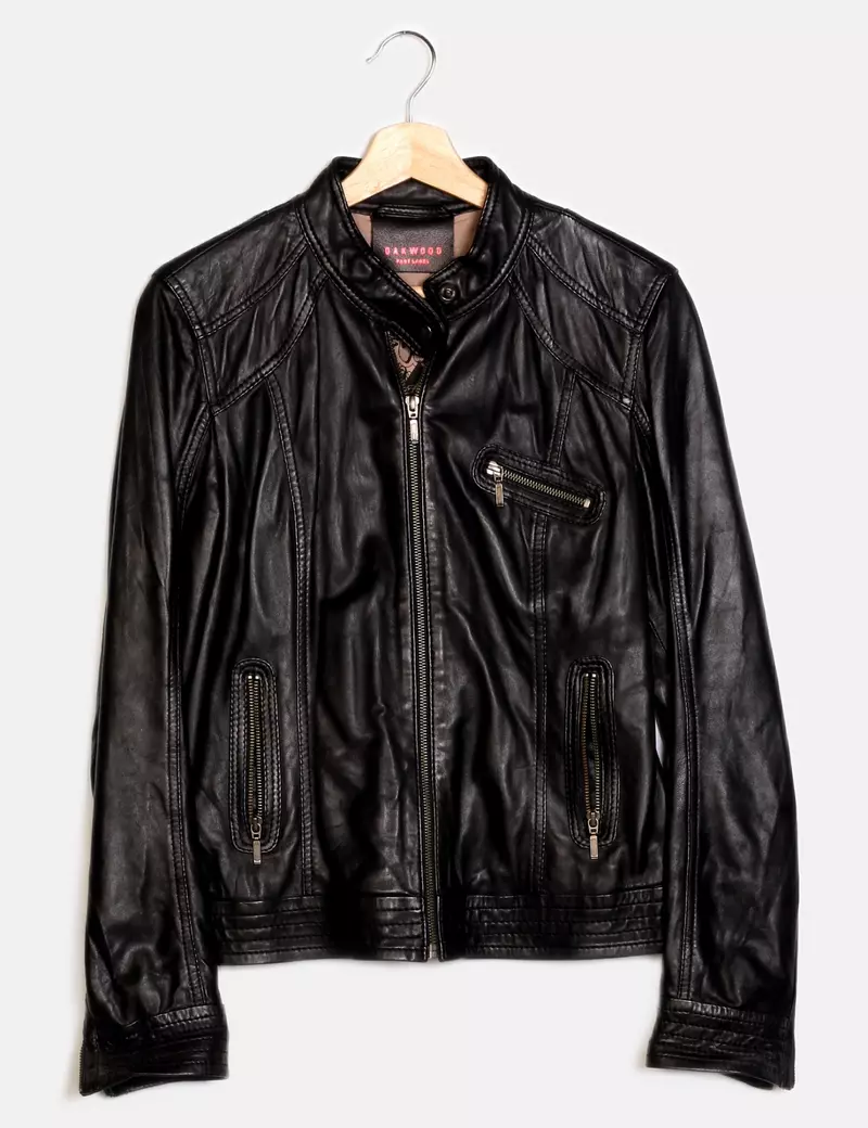 OakWood Chaqueta biker Piel