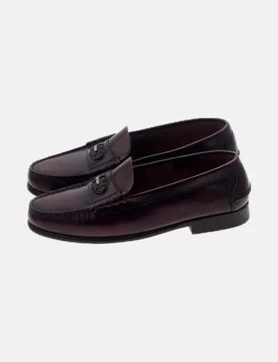 Privata Mocasín granate piel