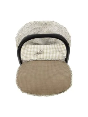 Saco grupo cero en vichy reversible florecitas