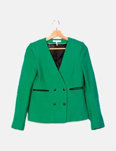 Sandro Blazer verde cruzada