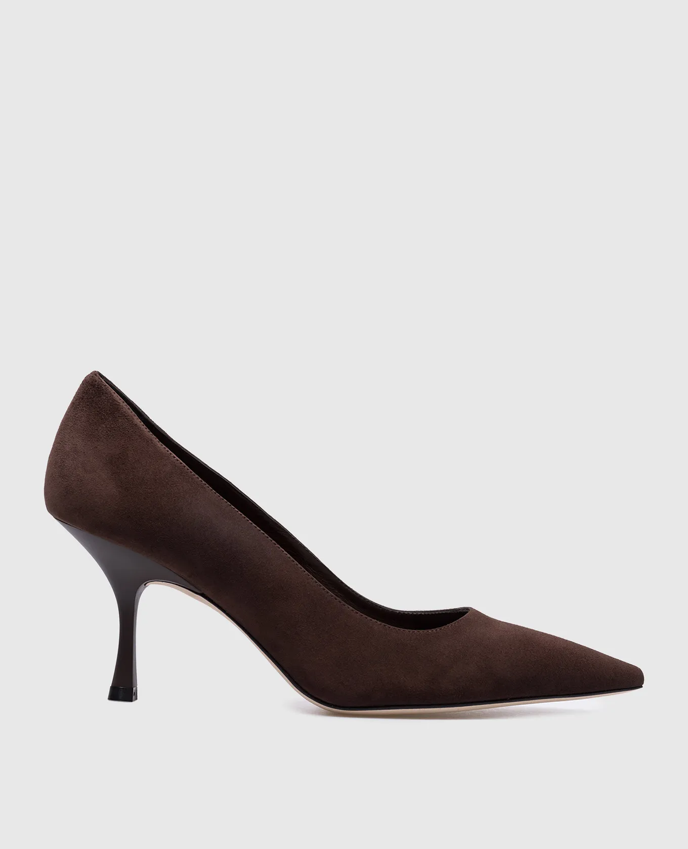 Stuart Weitzman NAOMI 75 brown suede pumps