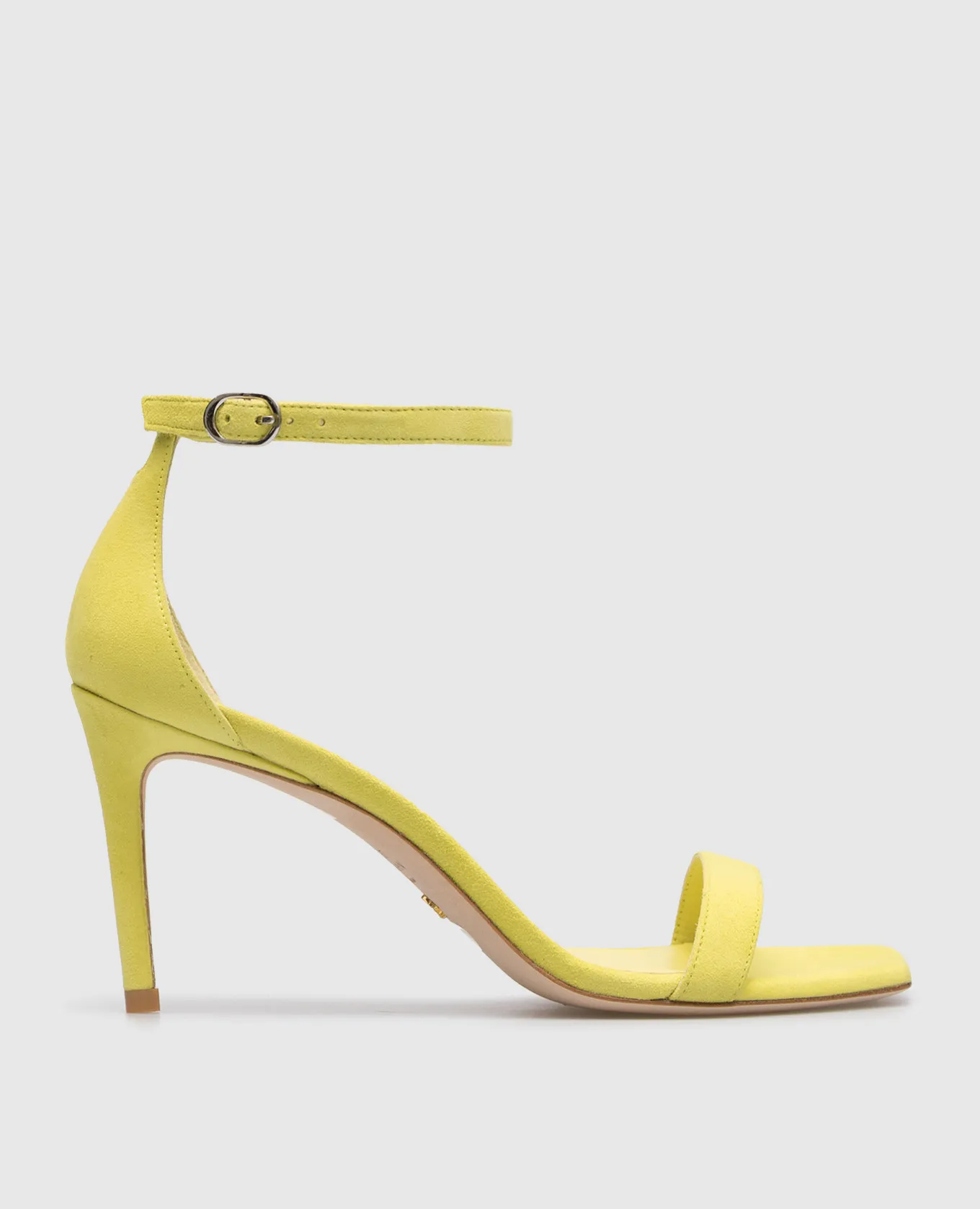 Stuart Weitzman Nunakedcurve 85 green suede sandals