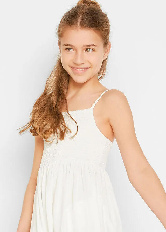 Vestido blanco-azul marino