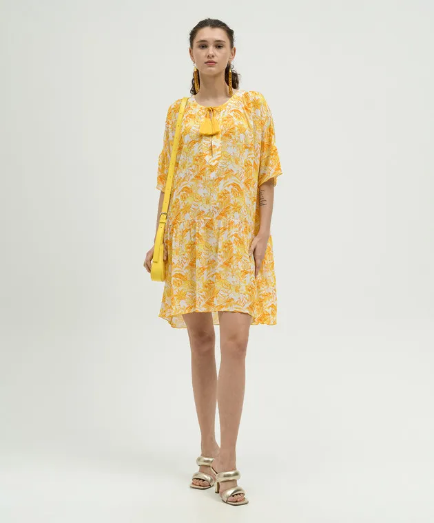 Vilebrequin White dress in TAHITI FLOWERS print