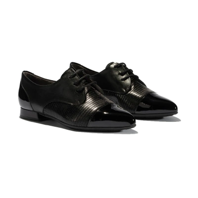 Zapato cordon mujer Pitillos negro