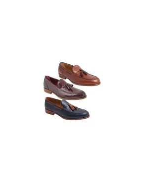 Zapatos hombre borlas piel